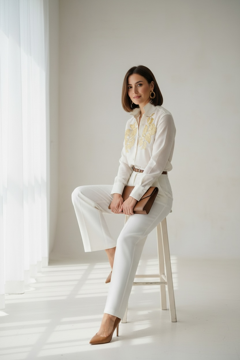 Ivory Botanica Gotapatti shirt