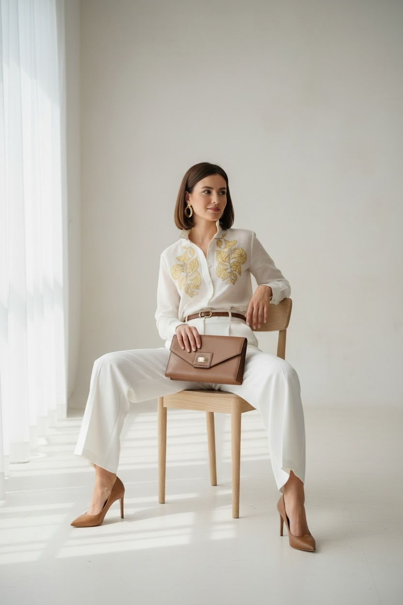 Ivory Botanica Gotapatti shirt