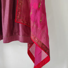 Purple Gota Patti Hand Embroidered Suit with Dupatta