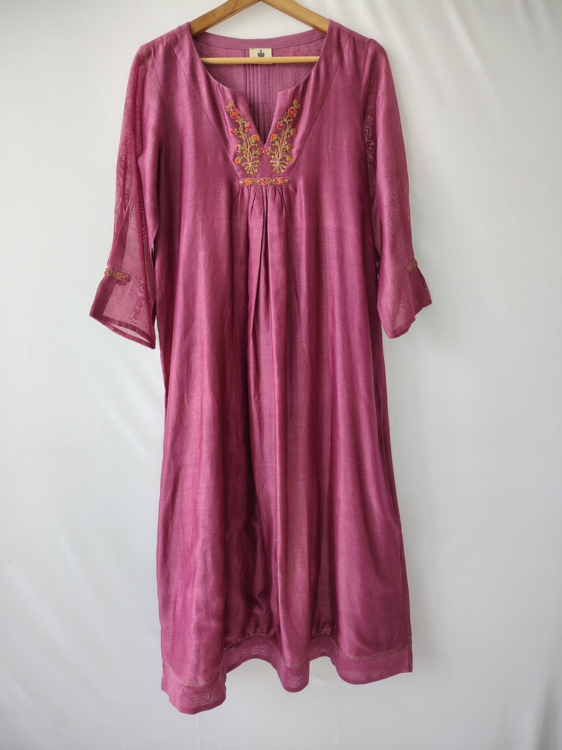 Purple Gota Patti Hand Embroidered Suit with Dupatta