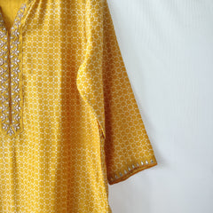 Mustard Gota Patti Hand Embroidered Suit with Dupatta