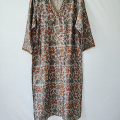Floral Print Gota Patti Hand Embroidered Suit with Dupatta