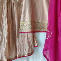 Light Pink Hand Embroidered Gota Patti Sharara Set
