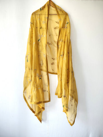 Gold Gota Patti jaal Embroidered Festive Dupatta
