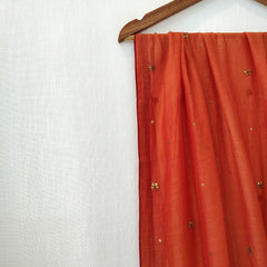 Rust Hand Embroidered Festive Gota Patti Dupatta