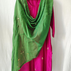 Rani Pink Gota Patti Hand Embroidered Kurta Set with Dupatta