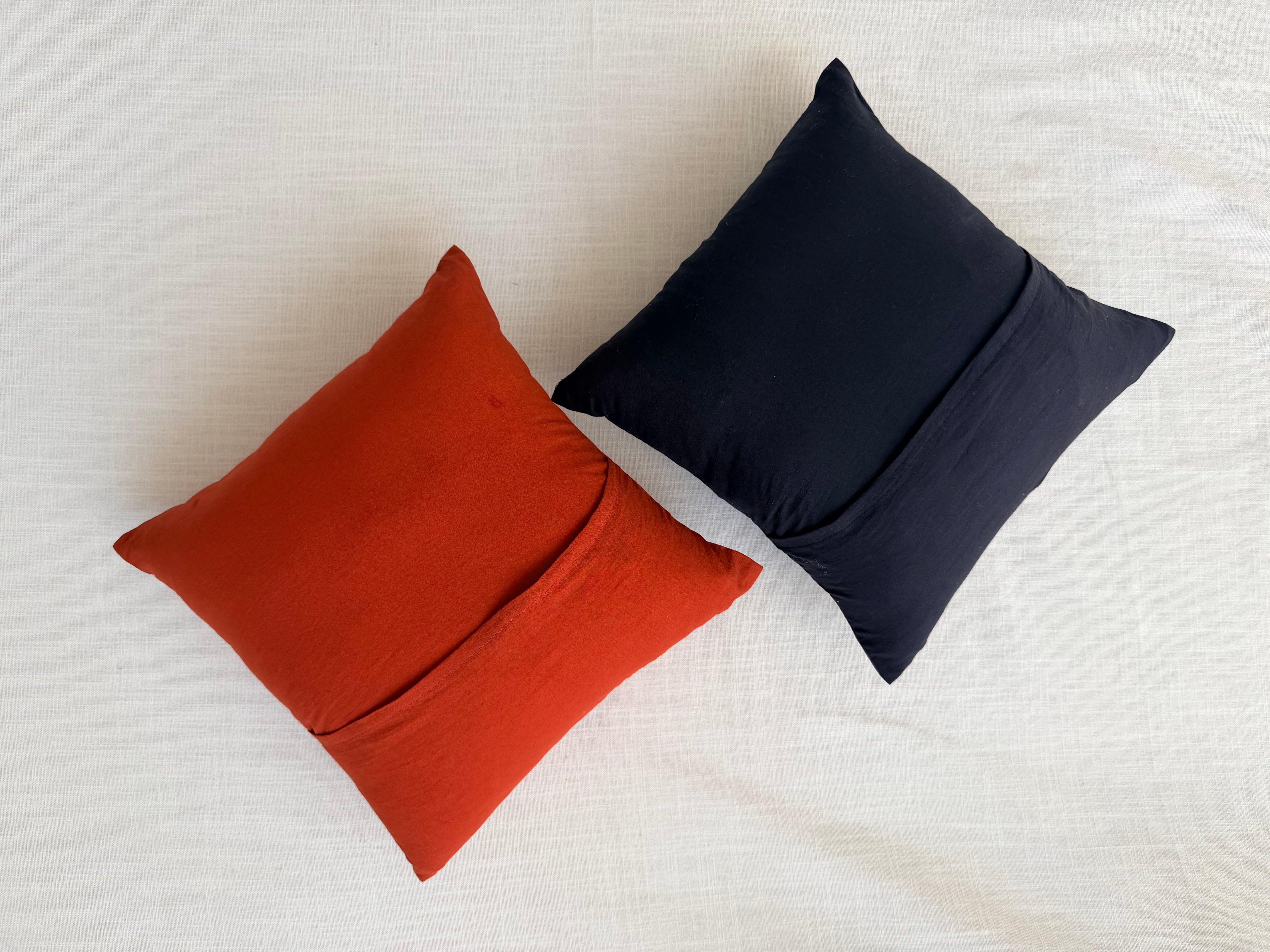 Taupe tissue Hand Embroidered GotaPatti Cotton Silk Cushion Cover