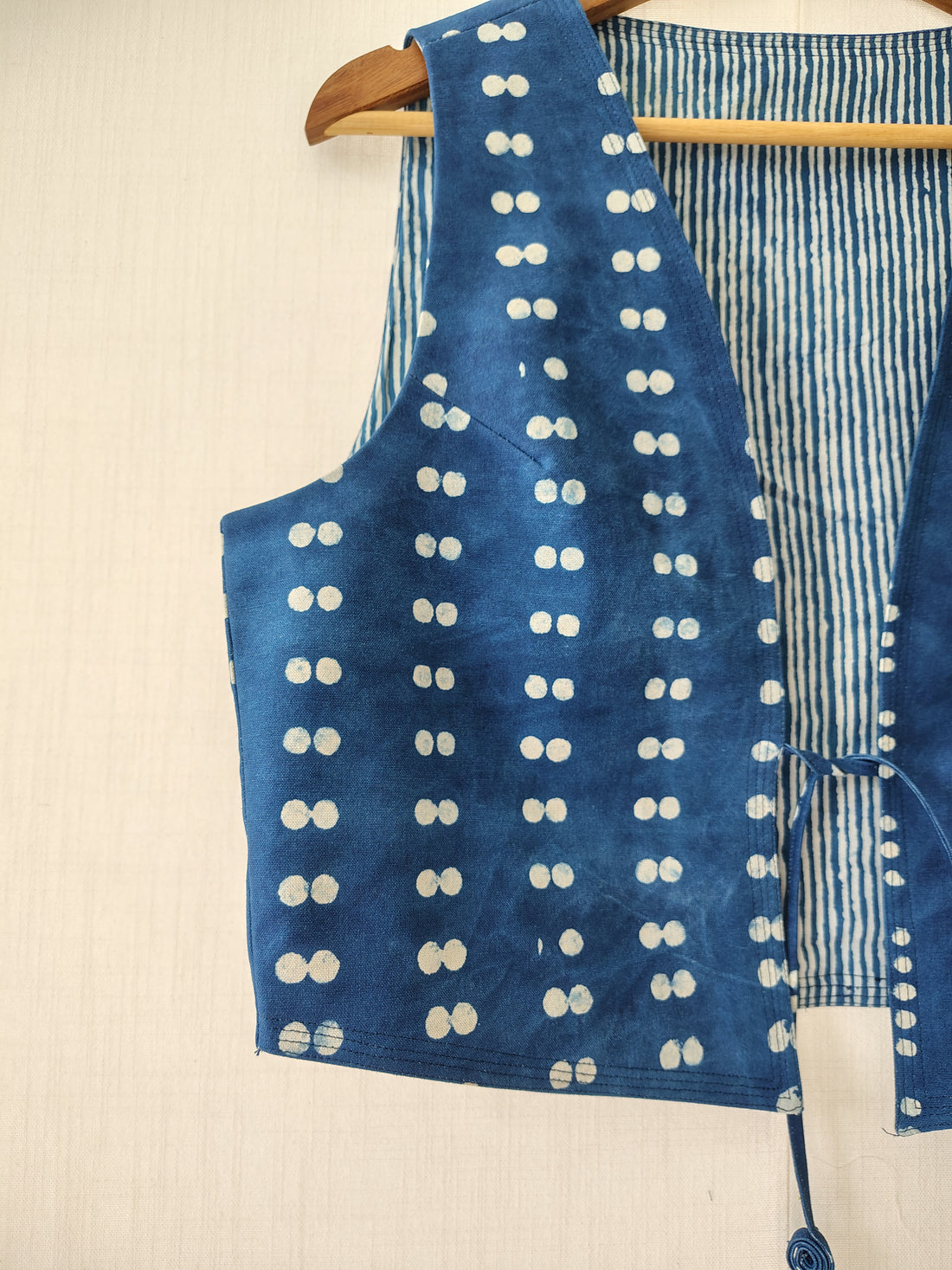 Indigo Canvas Cotton Gilet