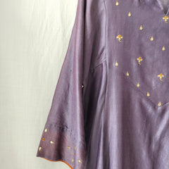 Lavender Gota Patti Hand Embroidered Kurta & Pants Set