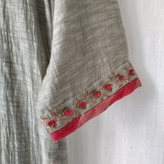Grey Gota Patti Hand Embroidered Kurta & Pants Set
