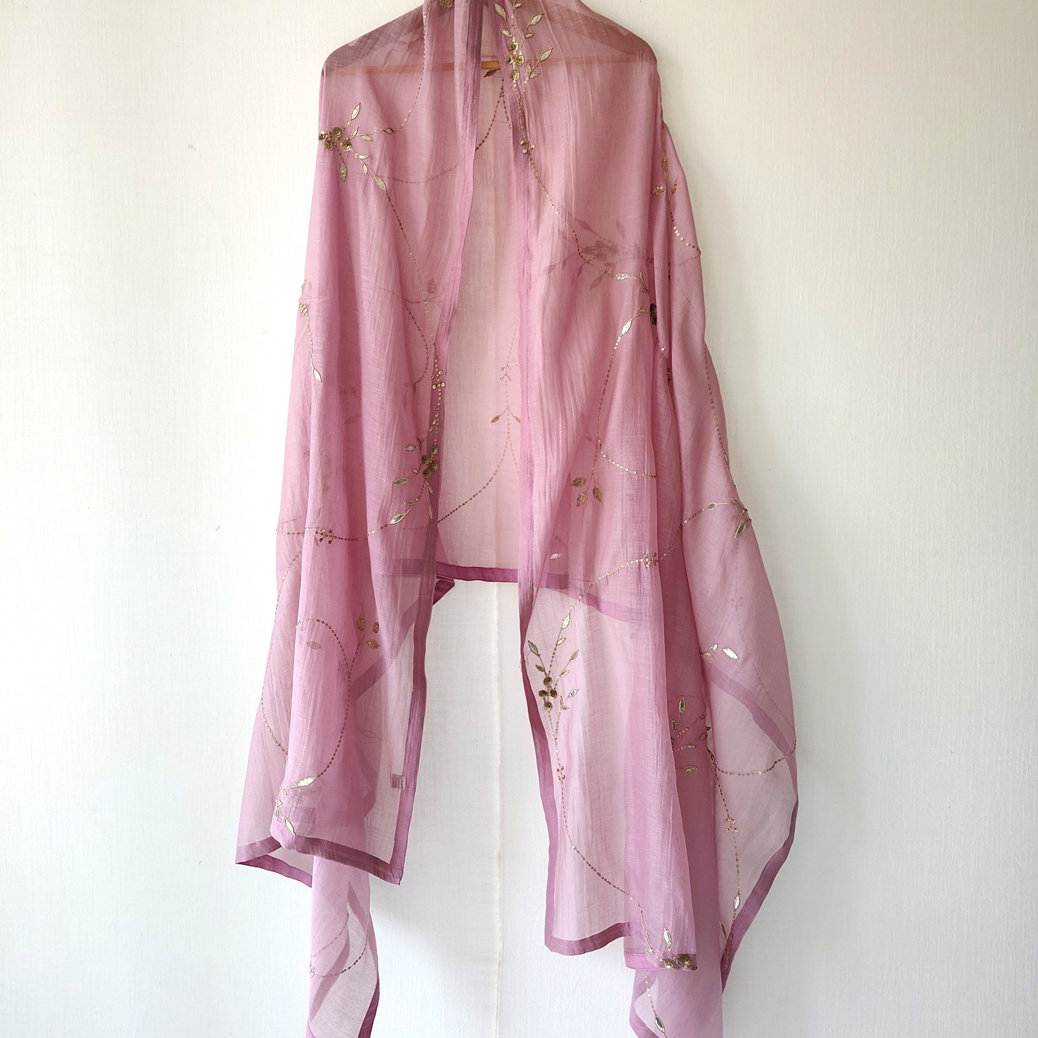 Lavender & Mustard Dandelion Bel Dupatta
