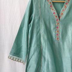 Ethnic Hand Embroidered Gota Patti Kurta Set with Dupatta