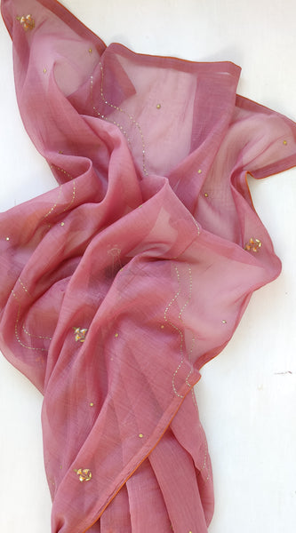 Rose Chanderi Saree